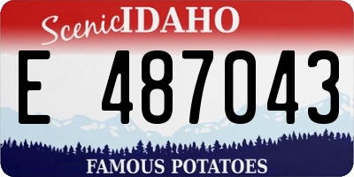 ID license plate E487043
