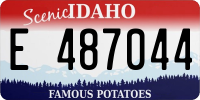 ID license plate E487044