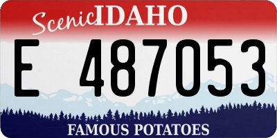 ID license plate E487053