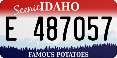 ID license plate E487057