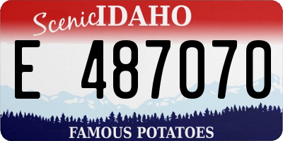 ID license plate E487070
