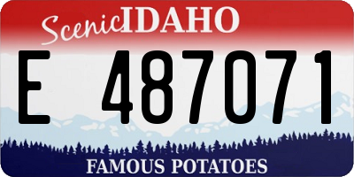 ID license plate E487071