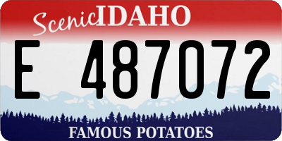 ID license plate E487072