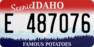 ID license plate E487076