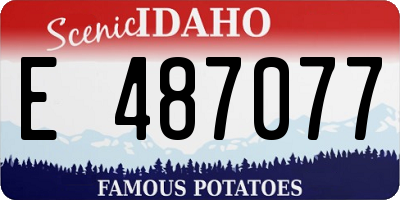ID license plate E487077