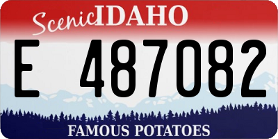 ID license plate E487082