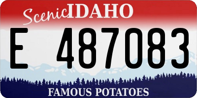 ID license plate E487083