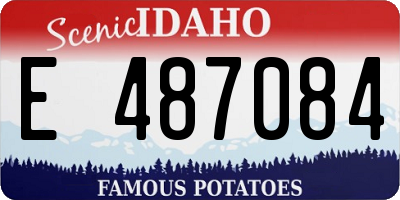 ID license plate E487084