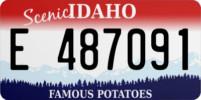 ID license plate E487091