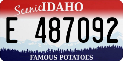 ID license plate E487092