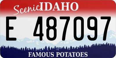 ID license plate E487097