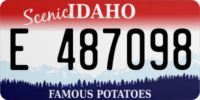 ID license plate E487098