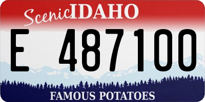 ID license plate E487100