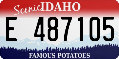 ID license plate E487105