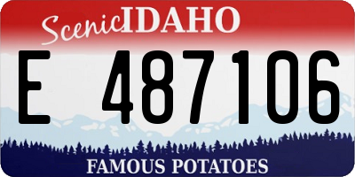 ID license plate E487106