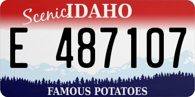 ID license plate E487107