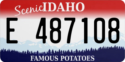 ID license plate E487108