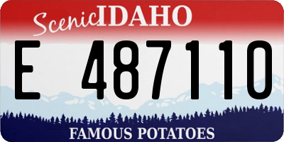 ID license plate E487110