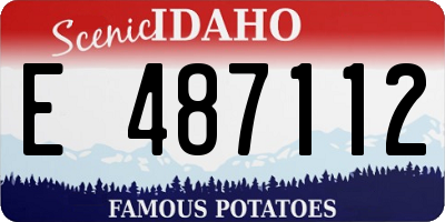 ID license plate E487112