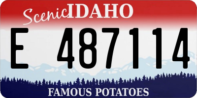 ID license plate E487114