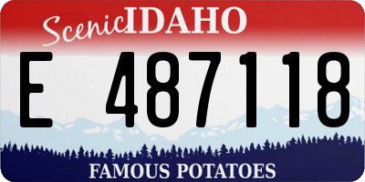 ID license plate E487118
