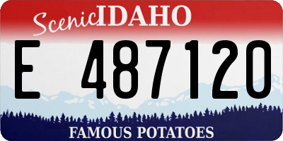 ID license plate E487120