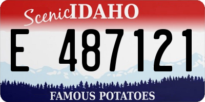 ID license plate E487121