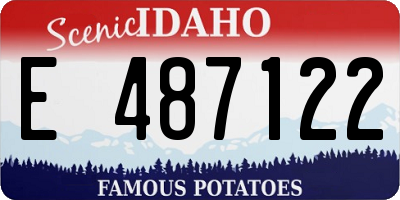 ID license plate E487122