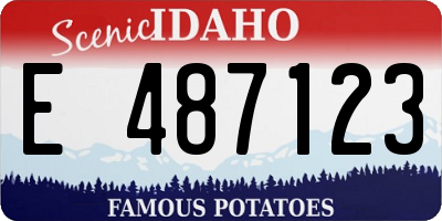 ID license plate E487123