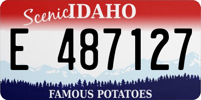 ID license plate E487127