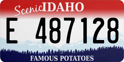 ID license plate E487128