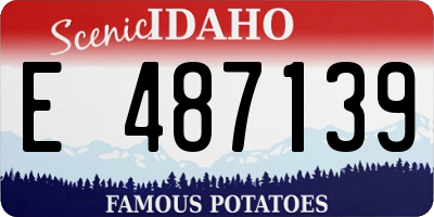 ID license plate E487139