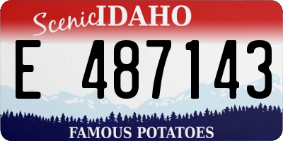 ID license plate E487143