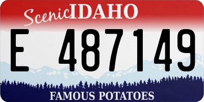 ID license plate E487149