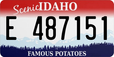 ID license plate E487151