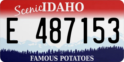 ID license plate E487153
