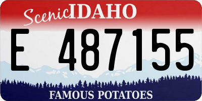 ID license plate E487155
