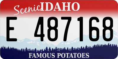 ID license plate E487168