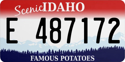 ID license plate E487172