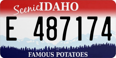 ID license plate E487174