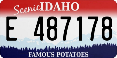 ID license plate E487178