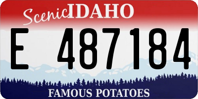 ID license plate E487184