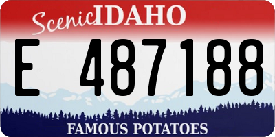 ID license plate E487188