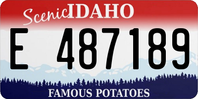 ID license plate E487189