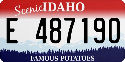 ID license plate E487190