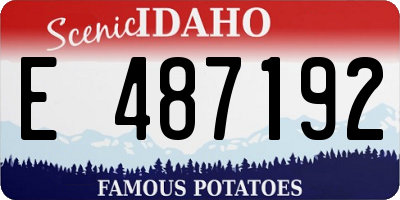 ID license plate E487192