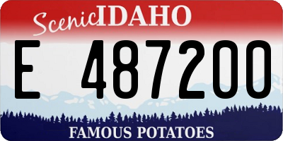 ID license plate E487200