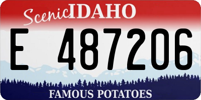 ID license plate E487206