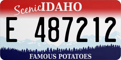 ID license plate E487212