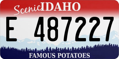 ID license plate E487227